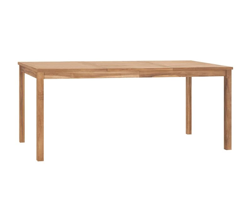 Table à Manger De Jardin 180x90x77 Cm Bois De Teck Solide Meuble De Patio Terrasse Extérieur