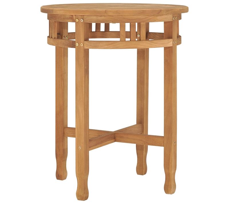 Table De Bistro Ø60x60 Cm Bois De Teck Solide