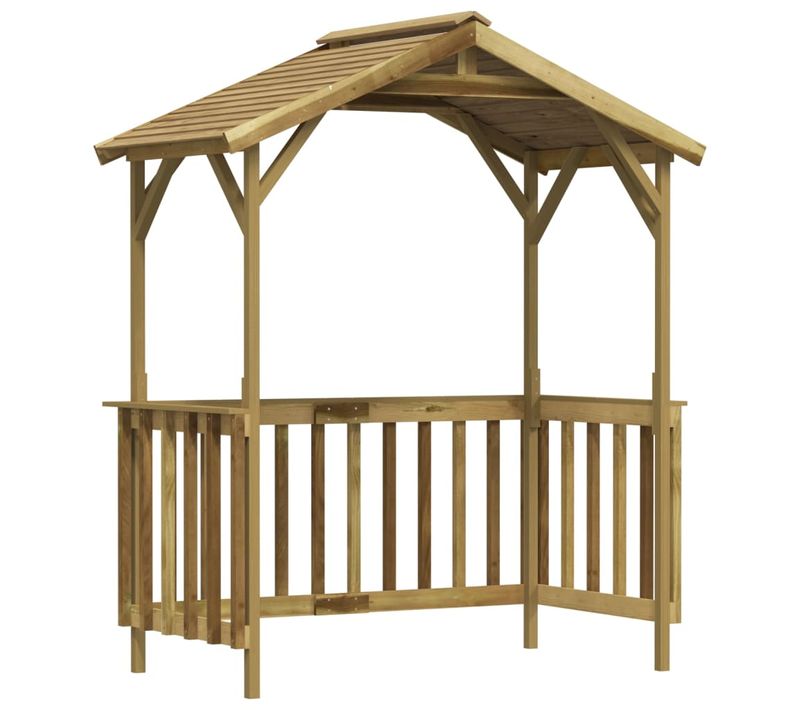 Abri De Barbecue 163,5x93x210 Cm Bois De Pin Imprégné Abri De Rangement Stockage Extérieur