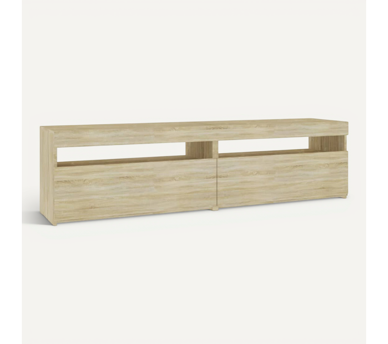 Meubles TV 2 Pièces Avec Lumières LED Chêne Sonoma 75x35x40 Cm
