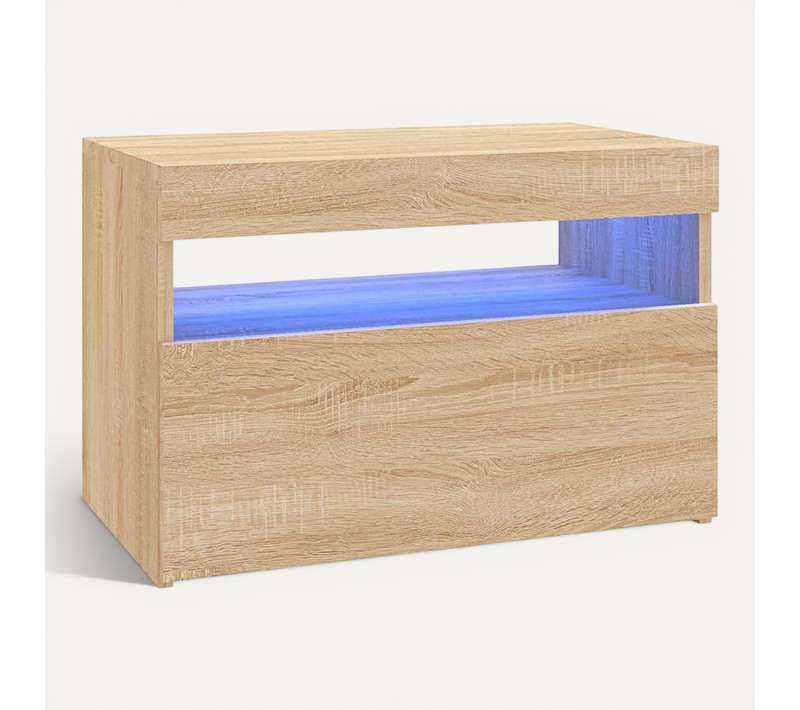 Meuble TV Avec Lumières LED Chêne Sonoma 60x35x40 Cm