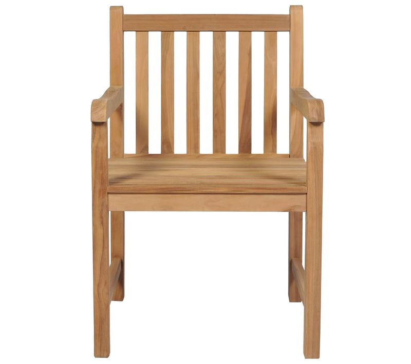 Chaises De Jardin 2 PCs Avec Coussins Gris Bois De Teck Massif