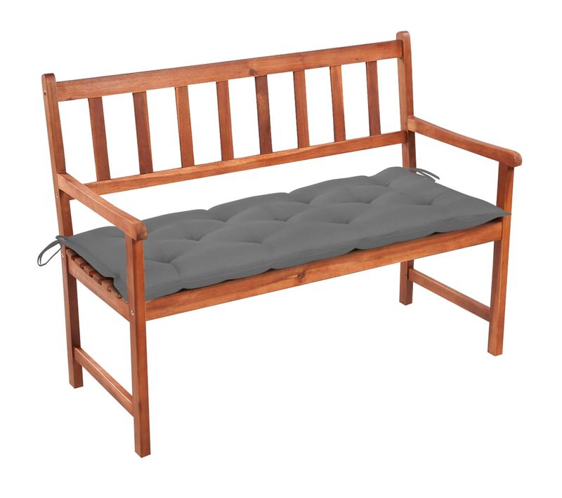Banc De Jardin Avec Coussin 120 Cm Bois D'acacia Massif