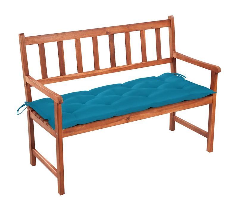 Banc De Jardin Avec Coussin 120 Cm Bois D'acacia Massif Durable
