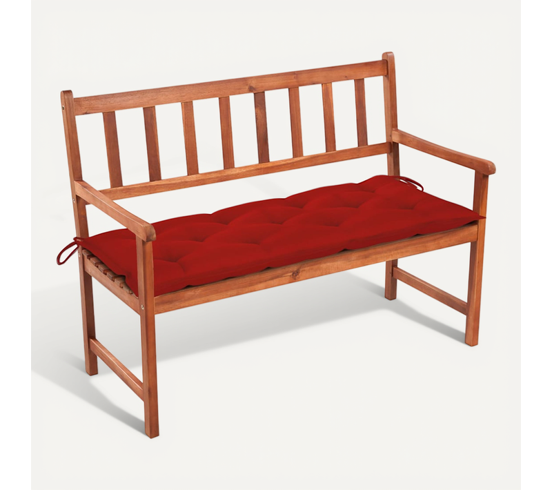 Banc De Jardin Avec Coussin 120 Cm Bois D'acacia Massif Durable