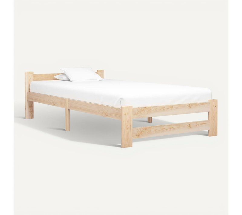 Cadre De Lit Sans Matelas Bois Massif De Pin 100x200 Cm