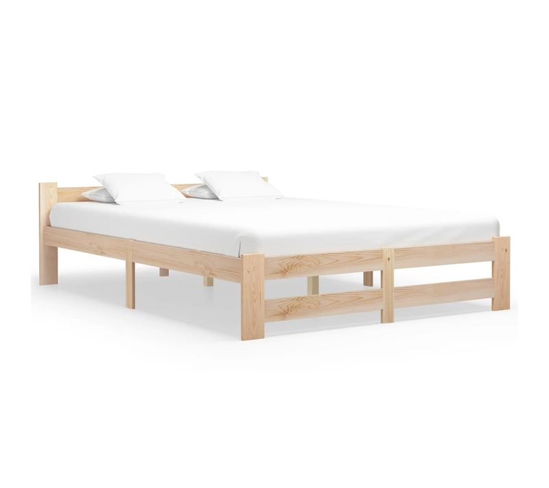 Cadre De Lit Sans Matelas Bois De Pin Massif 120x200 Cm