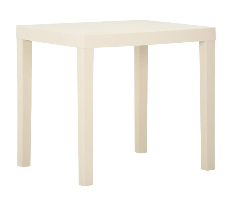 Table De Jardin Blanc 79x65x72 Cm Plastique