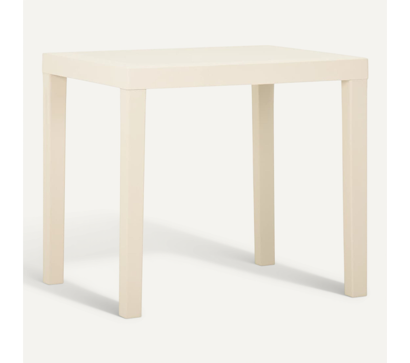 Table De Jardin Blanc 79x65x72 Cm Plastique