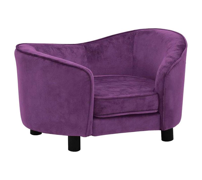 Canapé Pour Chien Bordeaux 69x49x40 Cm Peluche