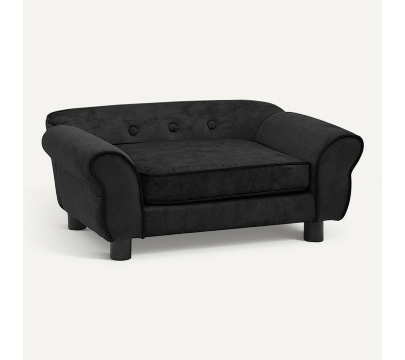 Canapé Pour Chien Noir 72x45x30 Cm Peluche