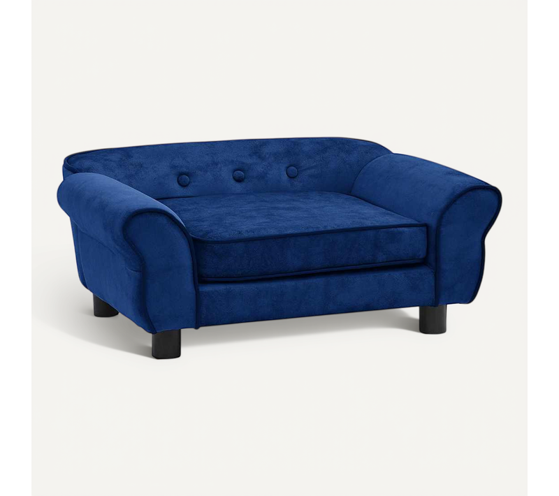 Canapé Pour Chien Bleu 72x45x30 Cm Peluche