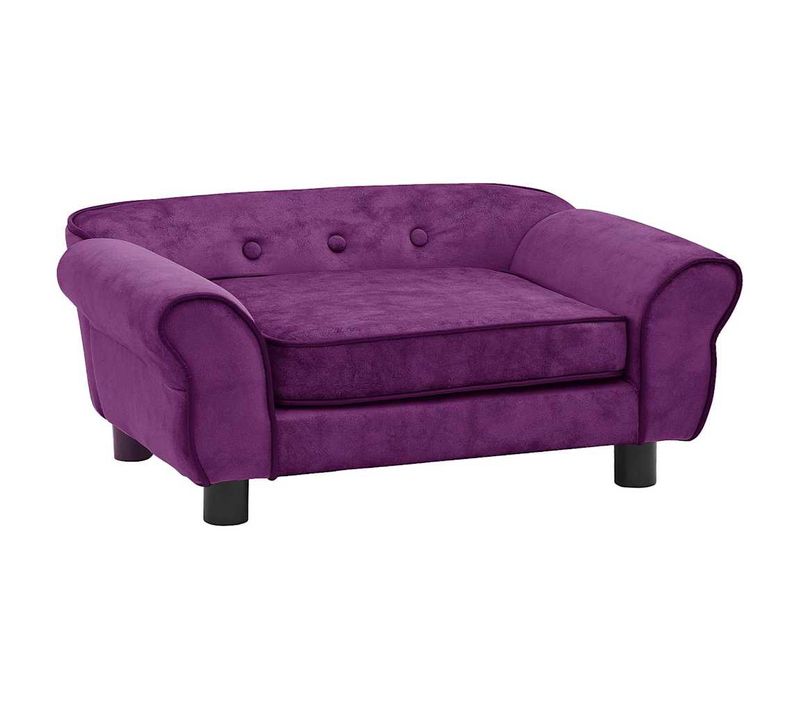 Canapé Pour Chien Bordeaux 72x45x30 Cm Peluche