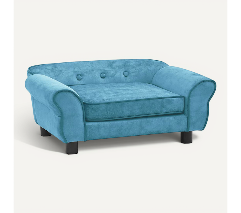 Canapé Pour Chien Turquoise 72x45x30 Cm Peluche