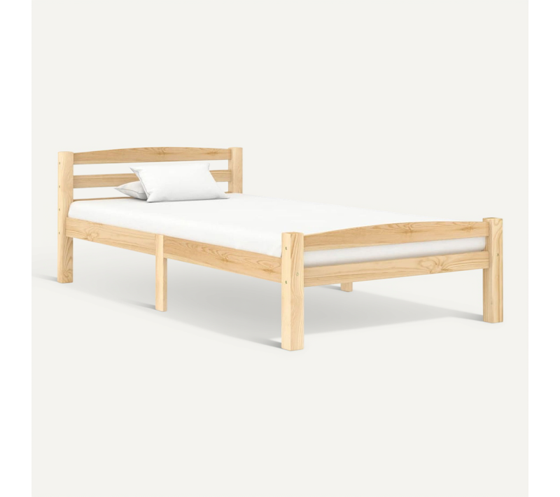 Cadre De Lit Sans Matelas Bois Massif De Pin 100x200 Cm