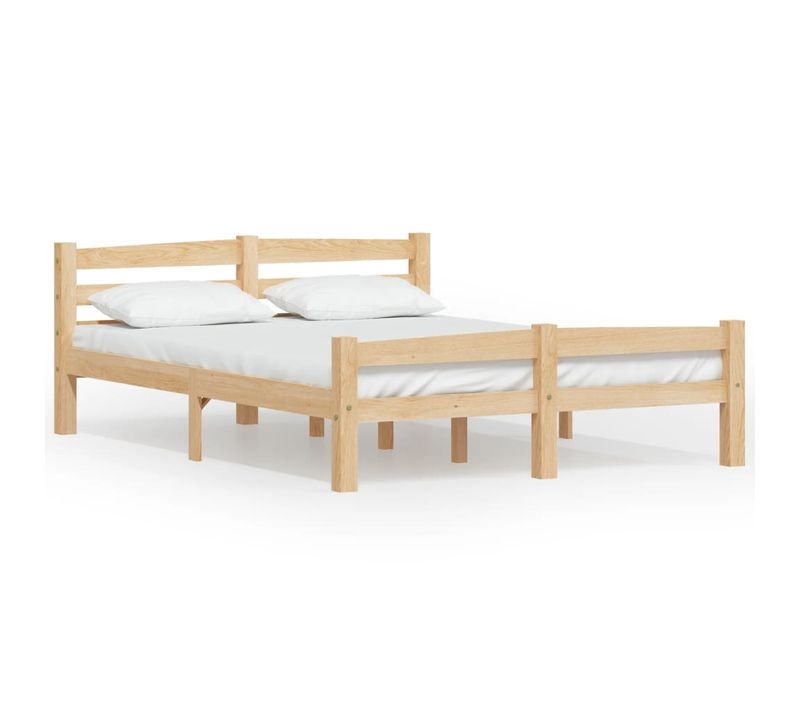 Cadre De Lit Sans Matelas Bois De Pin Massif 120x200 Cm