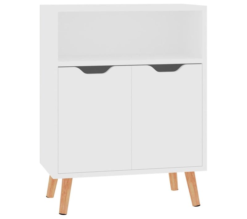 Buffet Blanc 60x30x72 Cm Bois Contreplaqué
