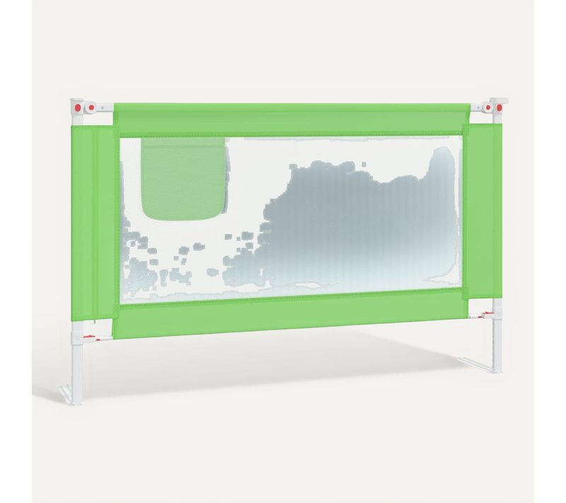 Barrière De Sécurité De Lit D'enfant Vert 120x25 Cm Tissu