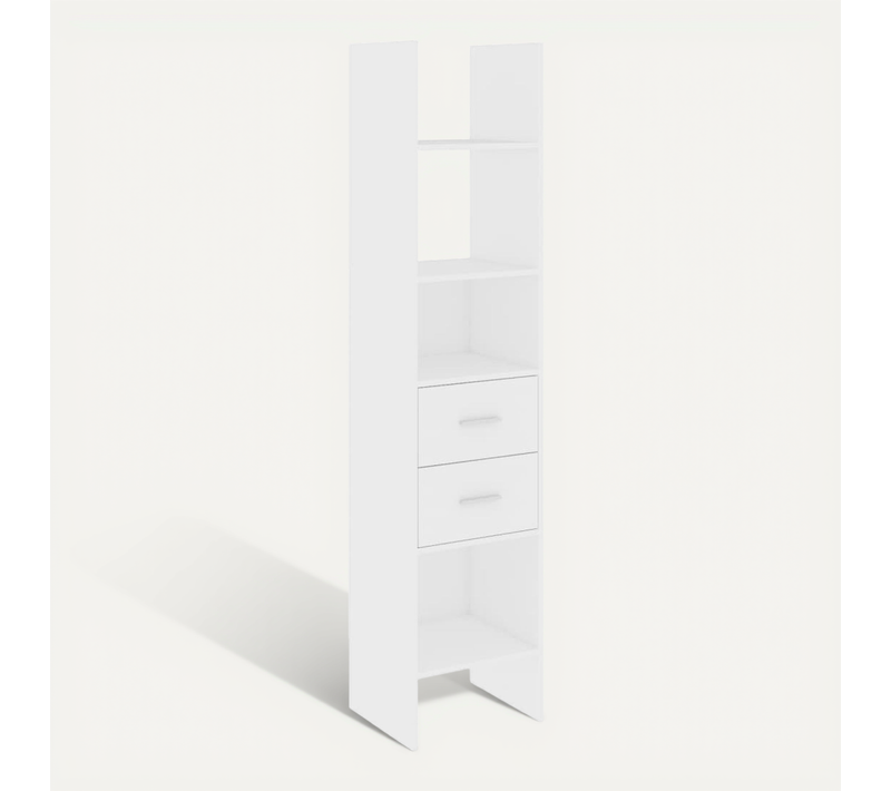 Bibliothèque Blanc 40x35x180 Cm Bois Contreplaqué