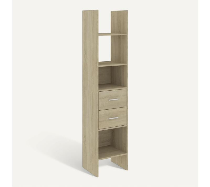 Bibliothèque Chêne Sonoma 40x35x180 Cm Bois Contreplaqué
