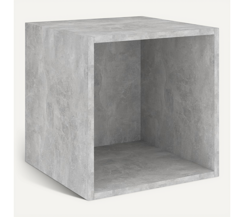 Armoire Murale Gris Béton 37x37x37 Cm Bois Contreplaqué