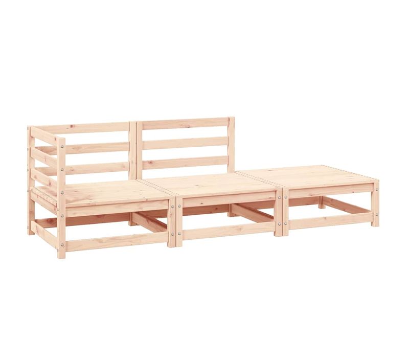 Salon De Jardin 3 Pièces Bois Massif De Pin