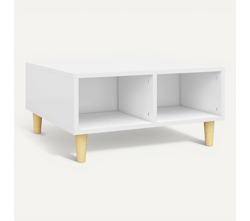 Table Basse Blanc 60x60x30 Cm Bois Contreplaqué