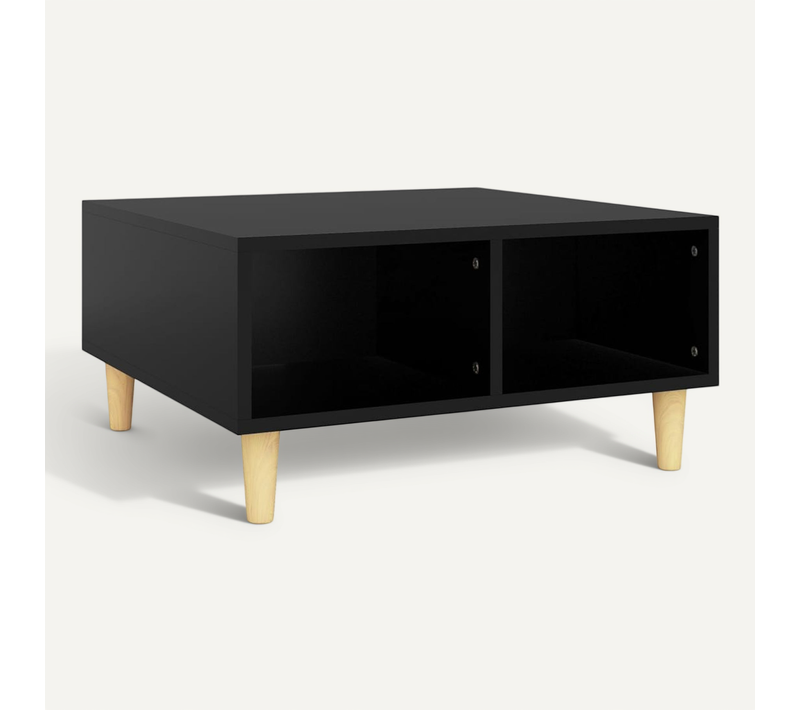 Table Basse Noir 60x60x30 Cm Bois Contreplaqué
