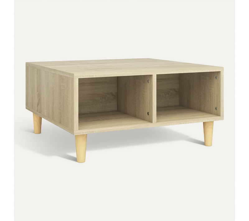 Table Basse Chêne Sonoma 60x60x30 Cm Bois Contreplaqué
