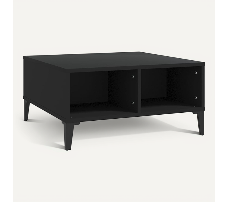 Table Basse Noir 60x60x30 Cm Bois Contreplaqué