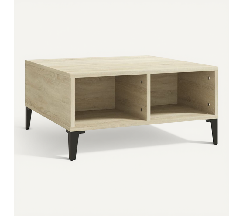 Table Basse Chêne Sonoma 60x60x30 Cm Bois Contreplaqué