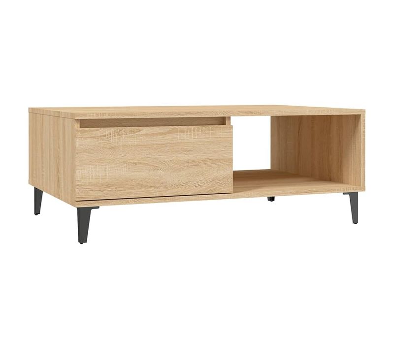 Table Basse Chêne Sonoma 90x60x35 Cm Bois Contreplaqué