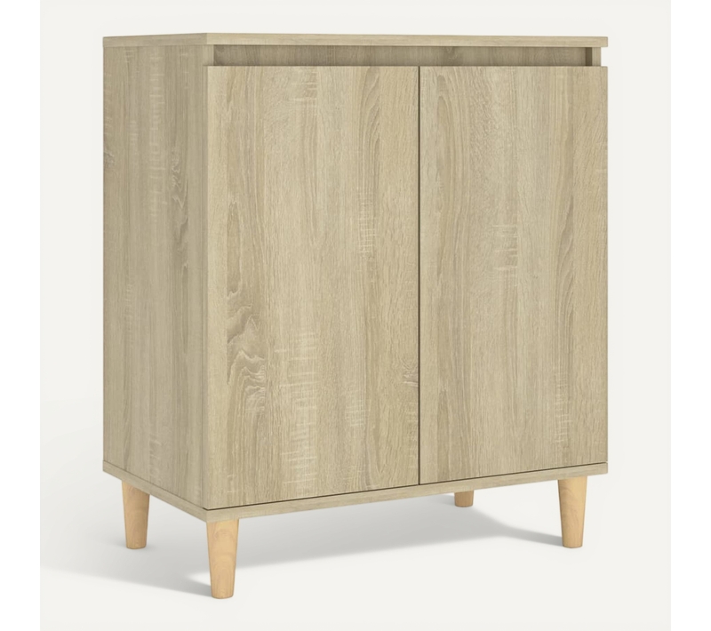 Buffet Avec Pieds Bois Massif Chêne Sonoma 60 X 35 X 70 Cm Moderne