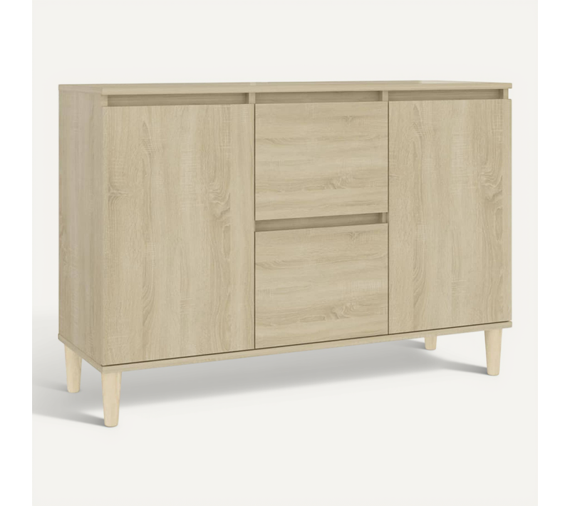 Vidaxl Buffet Avec Tiroirs Chêne Sonoma 103,5x35x70cm Aggloméré Armoire Latérale Meuble De Rangement