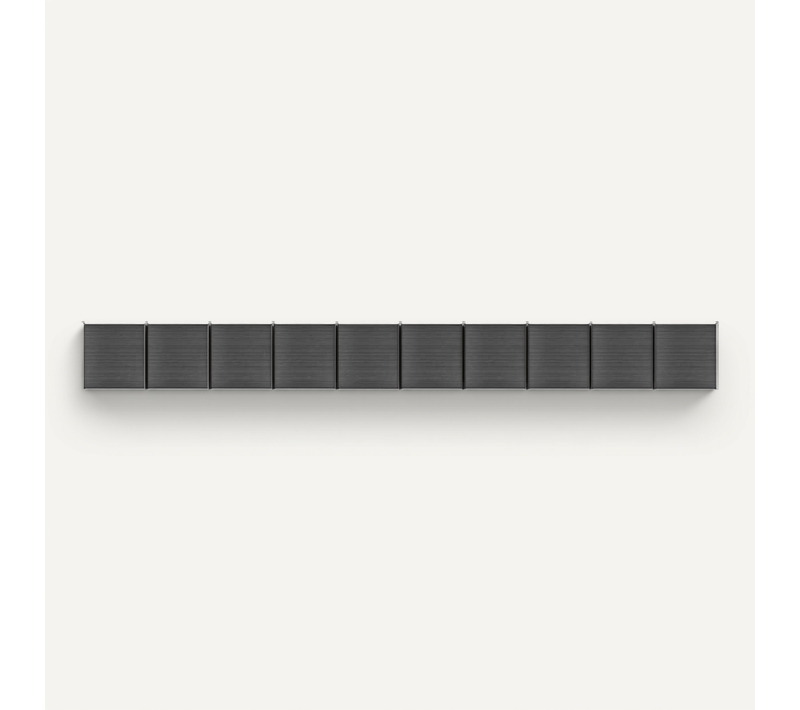 Ensemble De Panneau De Clôture Wpc 1737x186 Cm Noir
