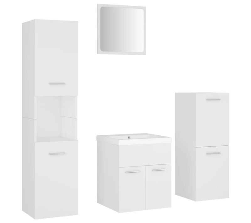 Ensemble De Meubles De Salle De Bain Blanc Aggloméré