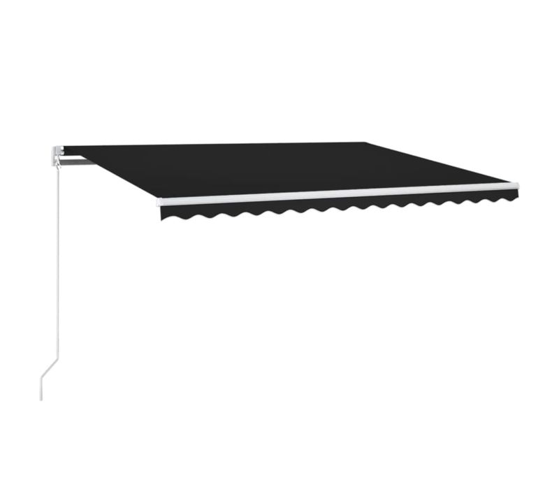Auvent Manuel Rétractable Avec LED 400x350 Cm Anthracite