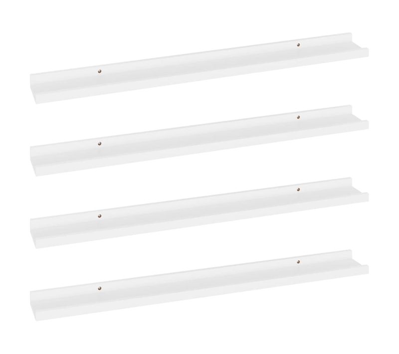 Étagères Murales 4 Pièces Blanc 80x9x3 Cm