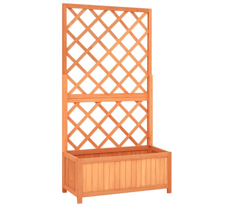 Treillis De Jardin Avec Support Pour Plantes Grimpantes 70x30x135 Cm Bois De Sapin Massif