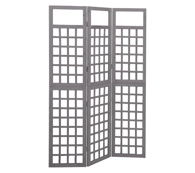 Cloison De Séparation à 3 Panneaux/treillis Bois Sapin Massif