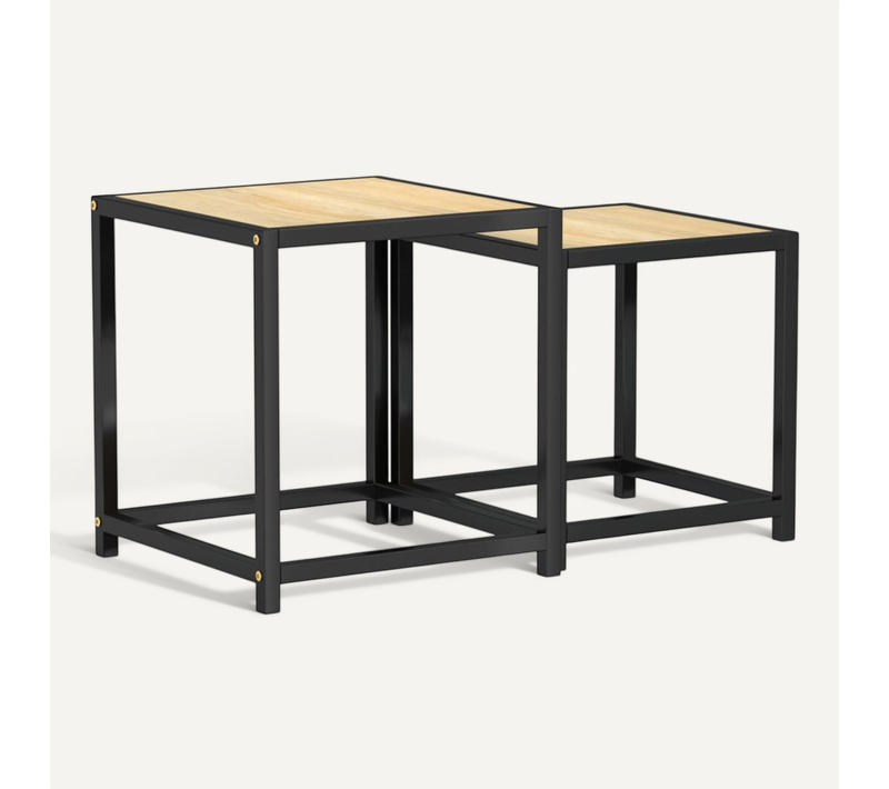 Tables à Thé 2 Pièces Mdf Chêne Sonoma