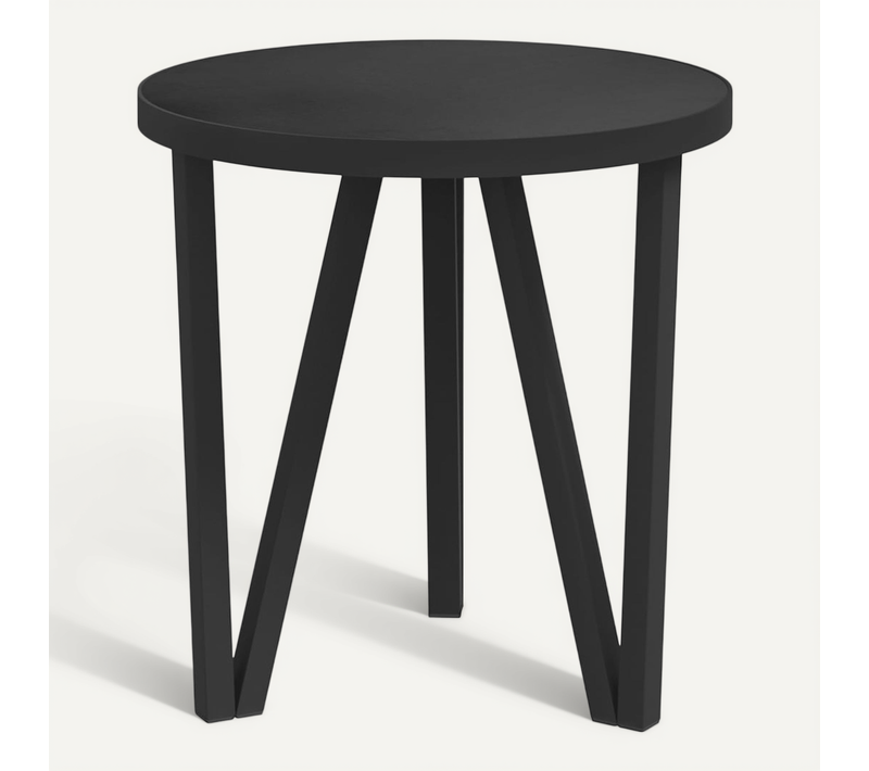 Table À Thé Noir D.35 Cm Mdf