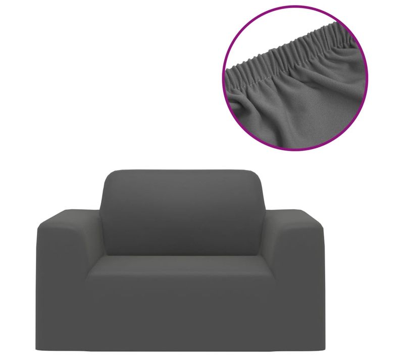 Housse Extensible De Canapé Anthracite Jersey De Polyester