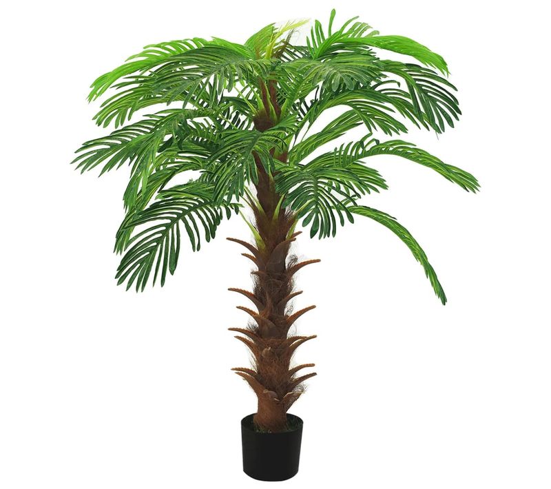 Palmier Cycas Artificiel Avec Pot Pour Maison Bureau Hall D'hôtel 140 Cm Vert