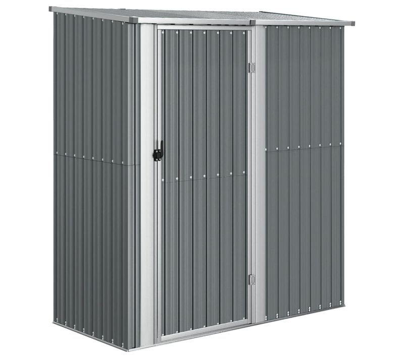 Abri De Jardin Gris 180,5x97x209,5 Cm Acier Galvanisé Hangar De Stockage Remise à Outils