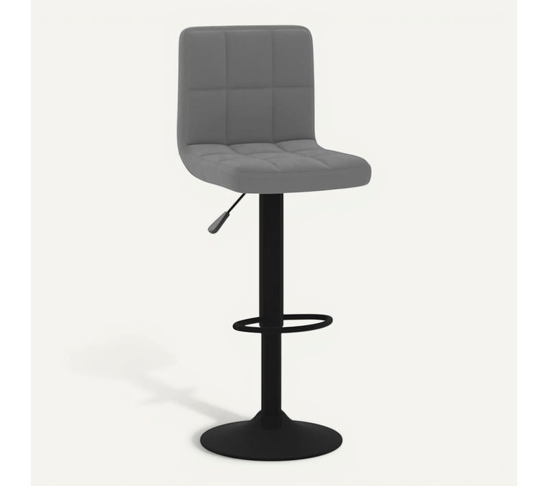 Tabouret De Bar Gris Foncé Velours