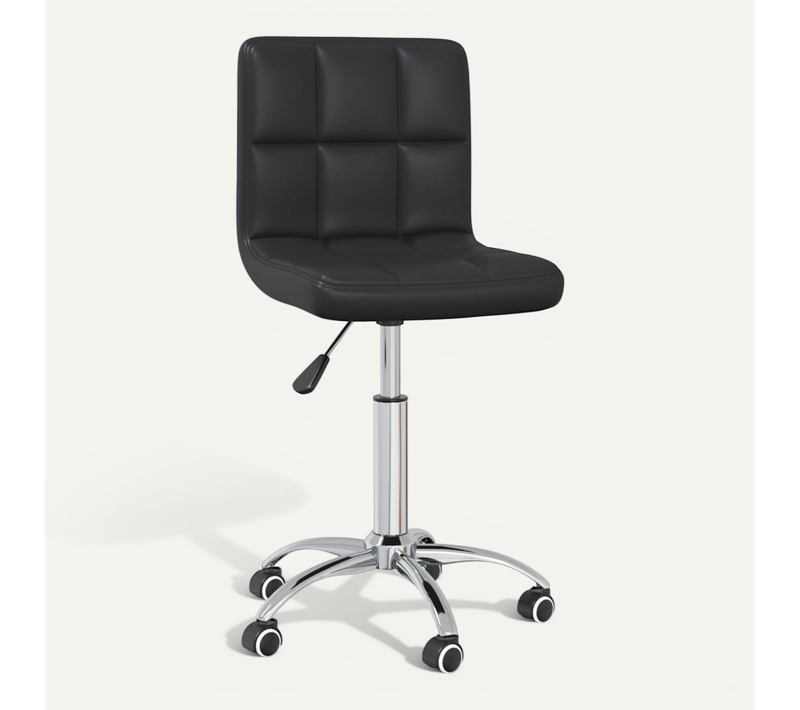 Chaise De Bureau Pivotante Noir Simili
