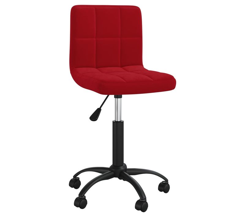 Chaise Pivotante De Bureau Rouge Bordeaux Velours