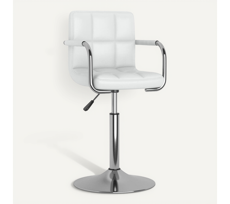 Tabouret De Bar Blanc Simili