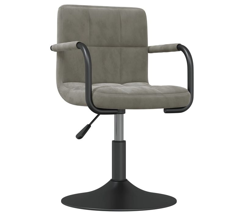 Tabouret De Bar Gris Clair Velours